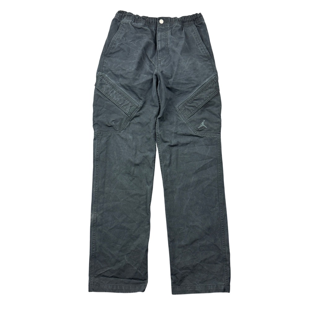 Air Jordan Men Small Chicago Cotton Canvas Cargo Pants Faded Black Streetwear